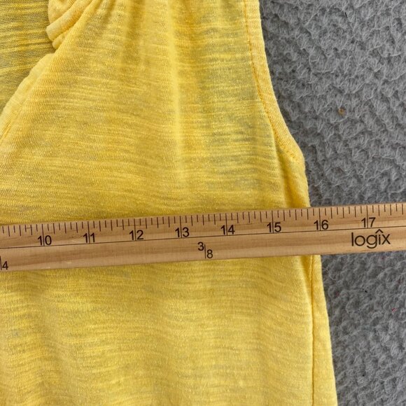 Anthropologie Maeve Top Womens Extra Small Yellow Orchid Ruffle Sleeveless Knit - Picture 8 of 10